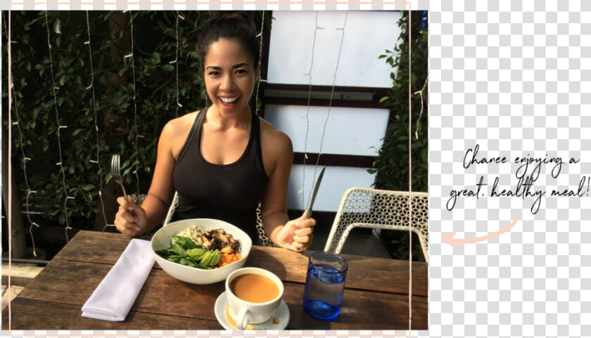 Chanee Enjoying A Great  Healthy Meal   Superfood  HD Png DownloadTransparent PNG