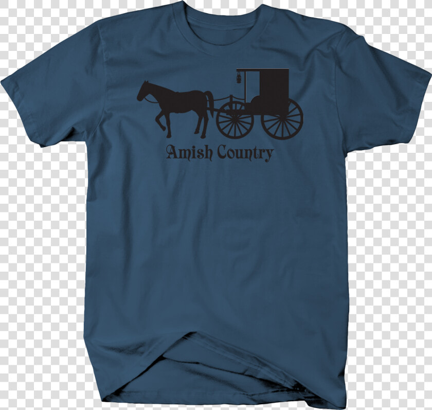 Horse Pulling Buggy Amish Country Custom Tshirt Thumbnail   Jeep Logo T Shirt  HD Png DownloadTransparent PNG