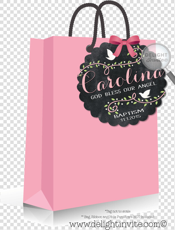 Vintage Chalkboard Baptism Favor Tags   Paper Bag  HD Png DownloadTransparent PNG