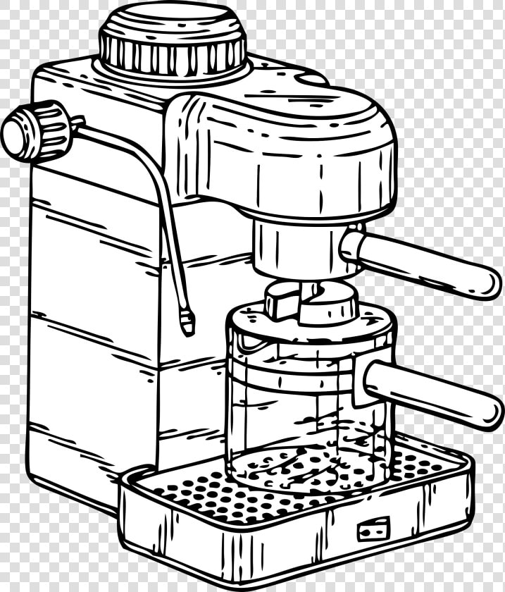 Espresso Maker Clip Arts   Coffee Maker Drawing Png  Transparent PngTransparent PNG