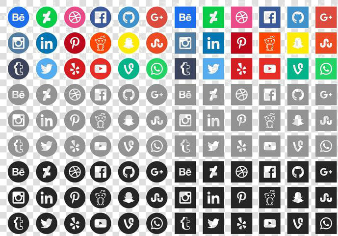 Social Icons Png Photo   Free Social Media Icons 2019  Transparent PngTransparent PNG