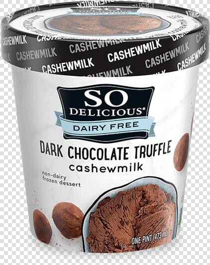 Dark Chocolate Truffle Cashewmilk Frozen Dessert   So Delicious Cashew Milk Ice Cream Vanilla  HD Png DownloadTransparent PNG