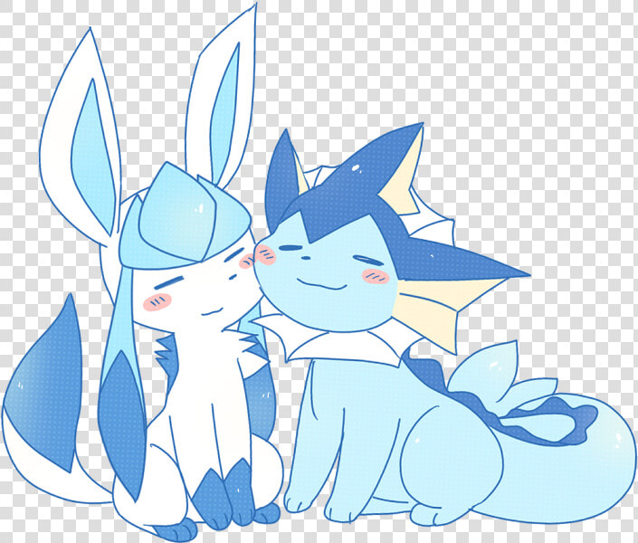 Glaceon And Vaporeon Cute  HD Png DownloadTransparent PNG