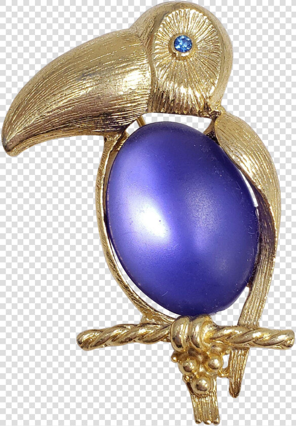 Sarah Coventry Blue Jelly Belly Tucan Bird Pin Brooch   Gemstone  HD Png DownloadTransparent PNG