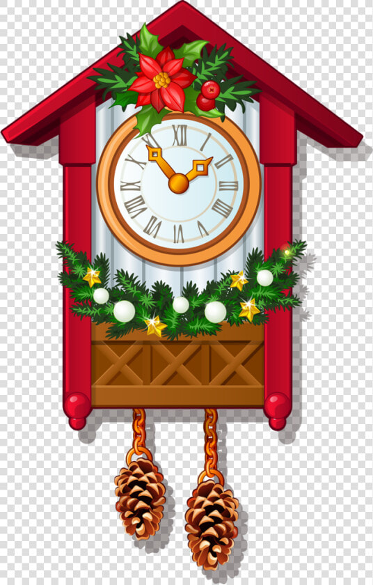 2016 Merry Christmas And Happy New Year Vector Background   Christmas Cuckoo Clock Clipart  HD Png DownloadTransparent PNG