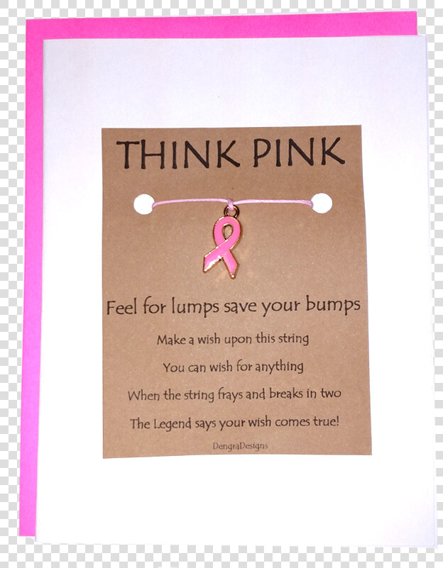 An Image Of A Think Pink Breast Cancer Awareness Charmed   Breast Cancer Wish Bracelets  HD Png DownloadTransparent PNG