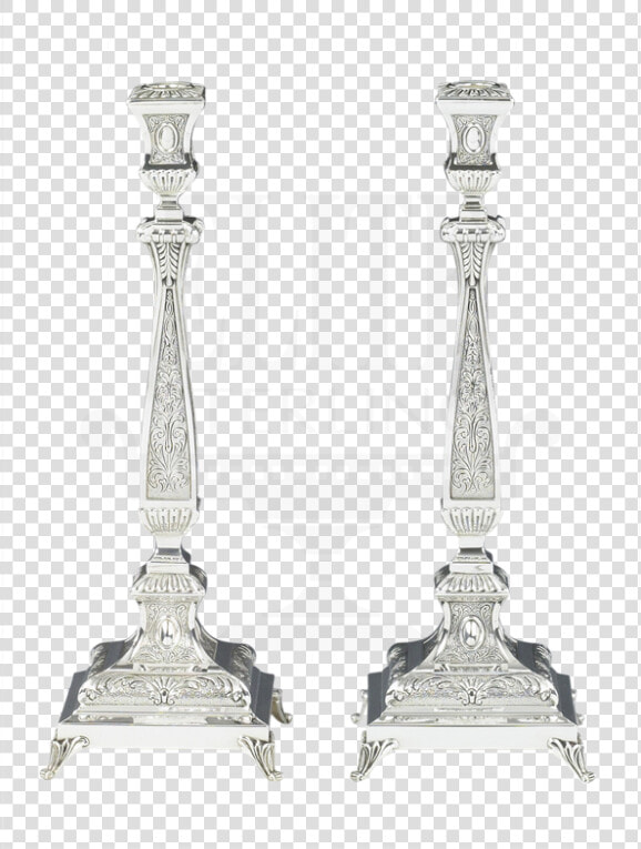 Close Tzirich Silver Candlestick Set   Silver Candlestick Transparent Background  HD Png DownloadTransparent PNG