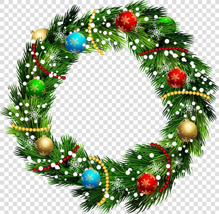 Christmas Wreath Png Clip Art Image   Christmas Wreath Deer Clip Art  Transparent PngTransparent PNG