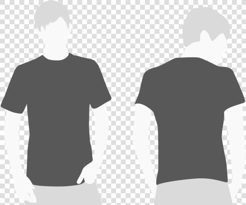 Black T Shirt Template Front And Back Psd Clipart   Black T Shirt Both Sides  HD Png DownloadTransparent PNG