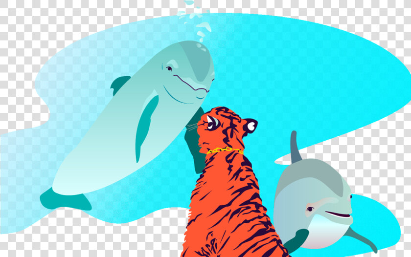 Tiger Art Dolphins Big Cat Tiger Gradient Design Vector  HD Png DownloadTransparent PNG