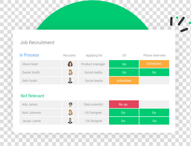 4hr Management Software2x   Monday Com Recruitment Tracker  HD Png DownloadTransparent PNG