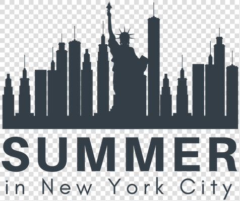 New York Statue Of Liberty With Skyline Clipart  HD Png DownloadTransparent PNG