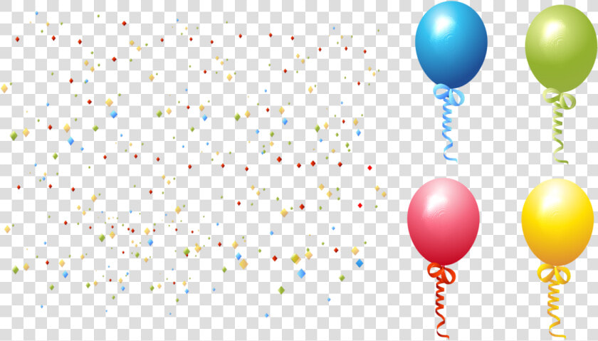 Confeti Con Globos Png  Transparent PngTransparent PNG