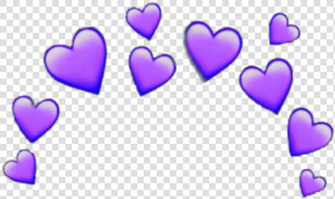 Purple Heart Crown Heartcrown Emoji Iphone Random Stick   Transparent Heart Crown Png  Png DownloadTransparent PNG