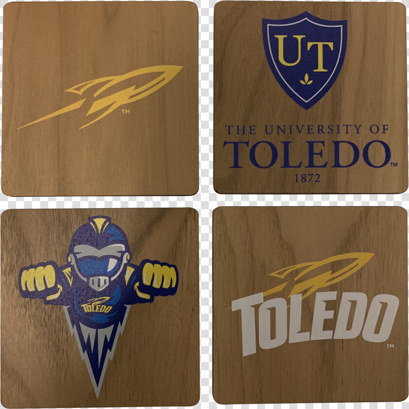 University Of Toledo Walnut Coaster Set Class   Emblem  HD Png DownloadTransparent PNG