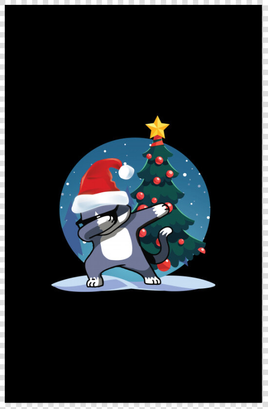 Christmas Cat Dabbing Cartoon   Snowboarding  HD Png DownloadTransparent PNG