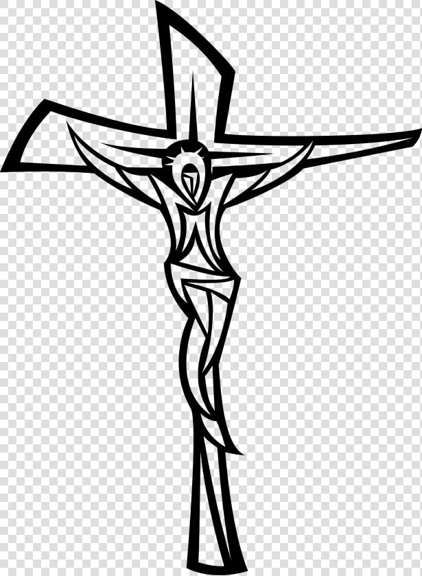 Cross Jesus Art Clipart   Png Download   Cruz De Cristo Dibujo  Transparent PngTransparent PNG