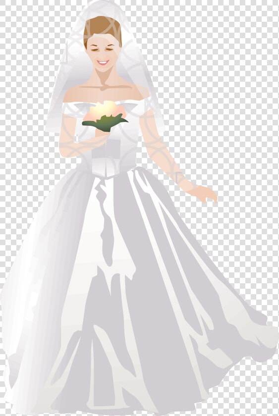 Smiling Bride Begins The Processional Bride   Bride  HD Png DownloadTransparent PNG