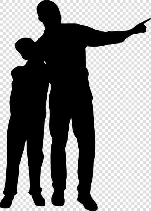 Son  Father  Pointing Away  Looking Away  Boy  Man   Father And Son Silhouette Png  Transparent PngTransparent PNG