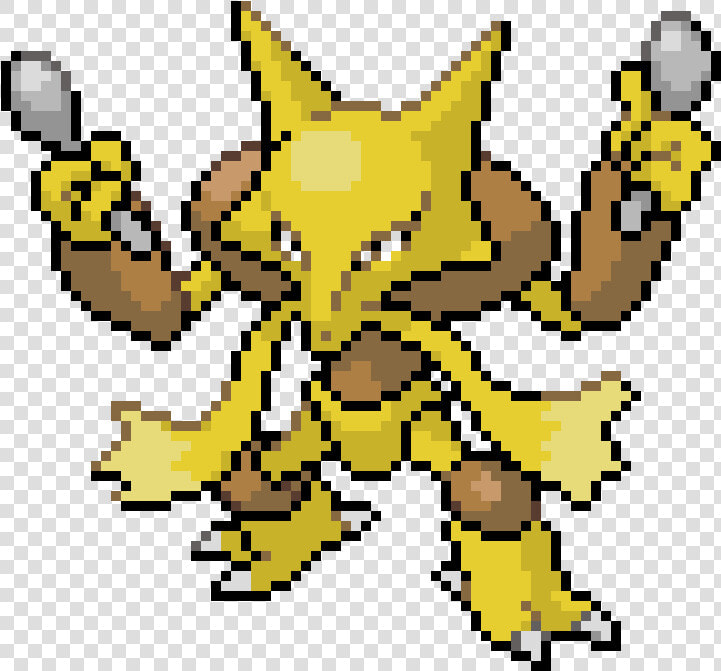 Abra Kadabra Alakazam   Png Download   Pixel Art Pokemon Alakazam  Transparent PngTransparent PNG