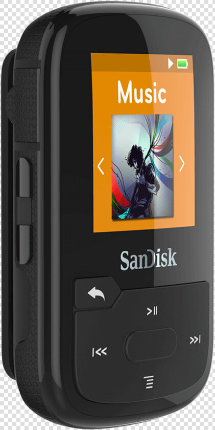 Sandisk Clip Sport Plus 16gb Black   Sandisk Mp3 Player 128 Mb  HD Png DownloadTransparent PNG