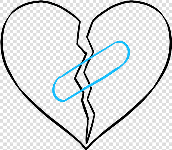 How To Draw Broken Heart   Easy Drawings Broken Heart  HD Png DownloadTransparent PNG