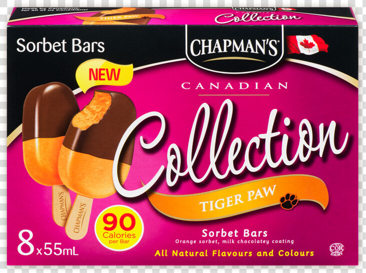 Chapman S Canadian Collection Tiger Paw Sorbet Bar   Toffee  HD Png DownloadTransparent PNG