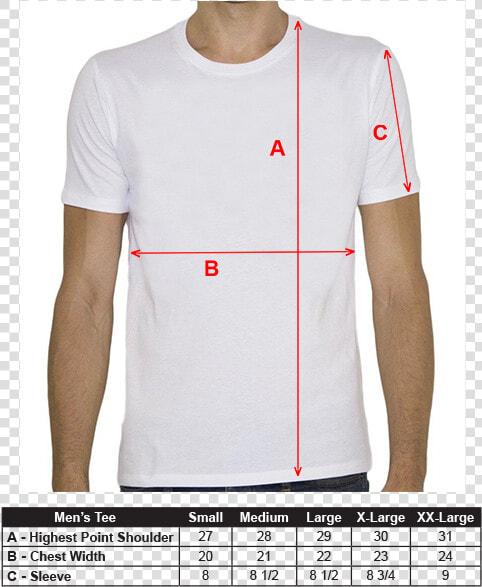 Men S T shirt Sizing Guide   Active Shirt  HD Png DownloadTransparent PNG