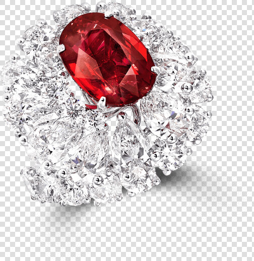 A Graff Ruby And Diamond Ring Featuring A Oval Shape   Graff Oval Ruby Ring  HD Png DownloadTransparent PNG