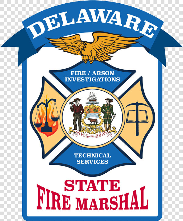 Image Of The Delaware State Fire Marshal Seal   Delaware Fire Department Logo  HD Png DownloadTransparent PNG