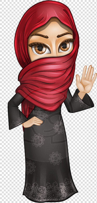 Muslim Girl With Hijab Scarf Cartoon Vector Character   Arabic Cartoon  HD Png DownloadTransparent PNG