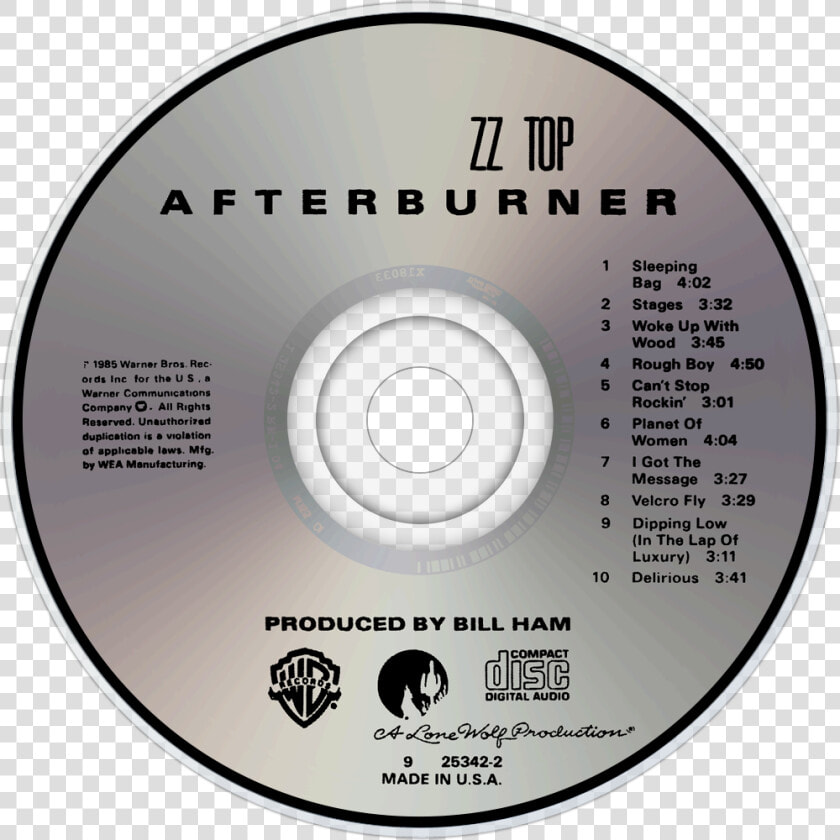 Zz Top Afterburner Cd  HD Png DownloadTransparent PNG