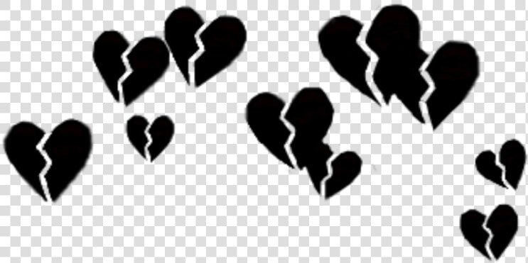  broken  hearts  heart  brokenheart  heartbroken  black   Black Broken Heart Crown  HD Png DownloadTransparent PNG