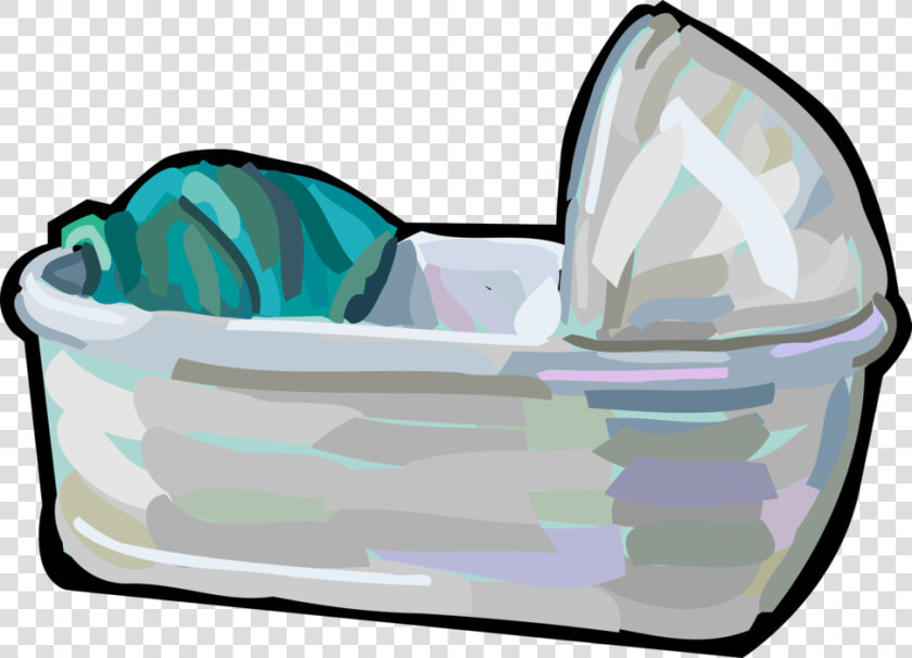 Vector Illustration Of Newborn Infant Baby Crib Bassinet   Infant Bed  HD Png DownloadTransparent PNG