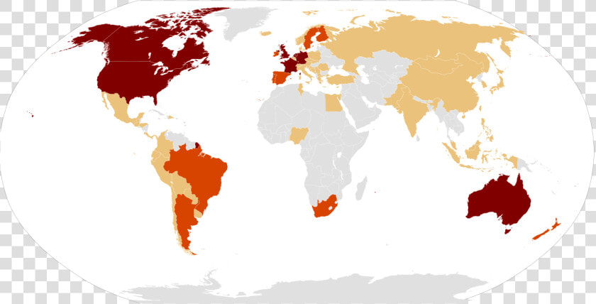 English Proficiency World Map  HD Png DownloadTransparent PNG