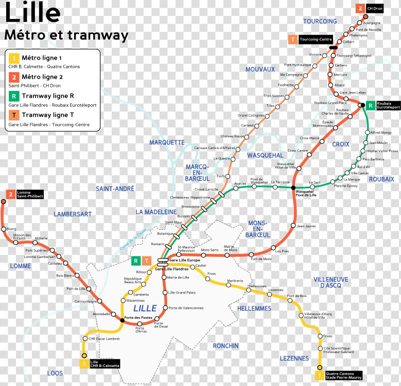 Lille Public Transport Map  HD Png DownloadTransparent PNG