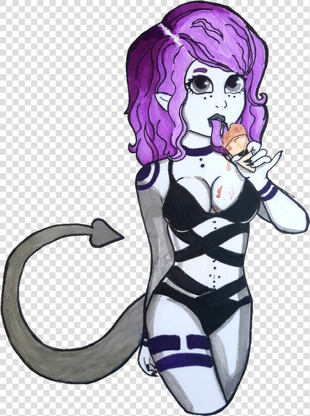 My Asexual Succubus Oc Katerina  Enjoying A Day At   Cartoon  HD Png DownloadTransparent PNG