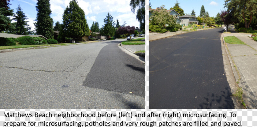 Matthews Beach Microsurfacing   Before And After Micro Surfacing  HD Png DownloadTransparent PNG