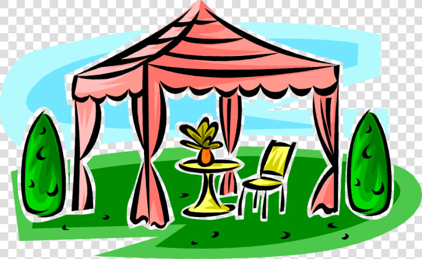 Vector Illustration Of Gazebo Tent Pavilion Structure   Canopies Clipart  HD Png DownloadTransparent PNG