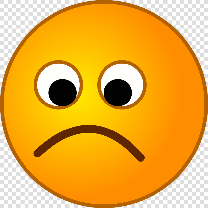 Orange Sad Face Clipart   Sad Smile Status  HD Png DownloadTransparent PNG