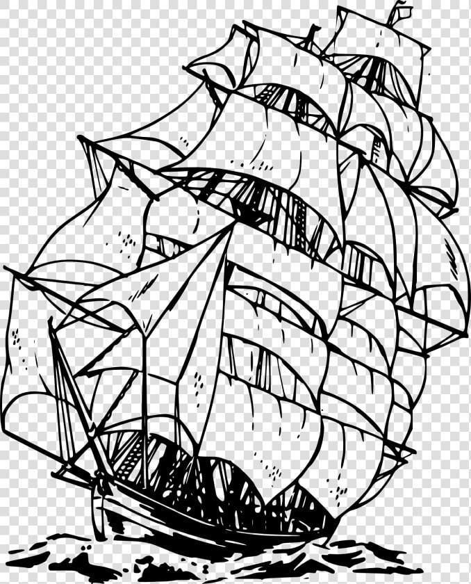 Black And White Pirate Png   Pirate Ship Clipart Black And White  Transparent PngTransparent PNG