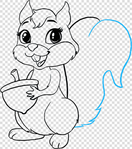 Clip Art Cartoon Squirrels   Cartoon Sketches Of Squirrels  HD Png DownloadTransparent PNG