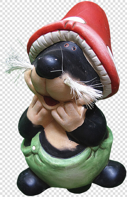 Mole  Figure  Ceramic  Sculpture  Red Hat  Deco   Action Figure  HD Png DownloadTransparent PNG