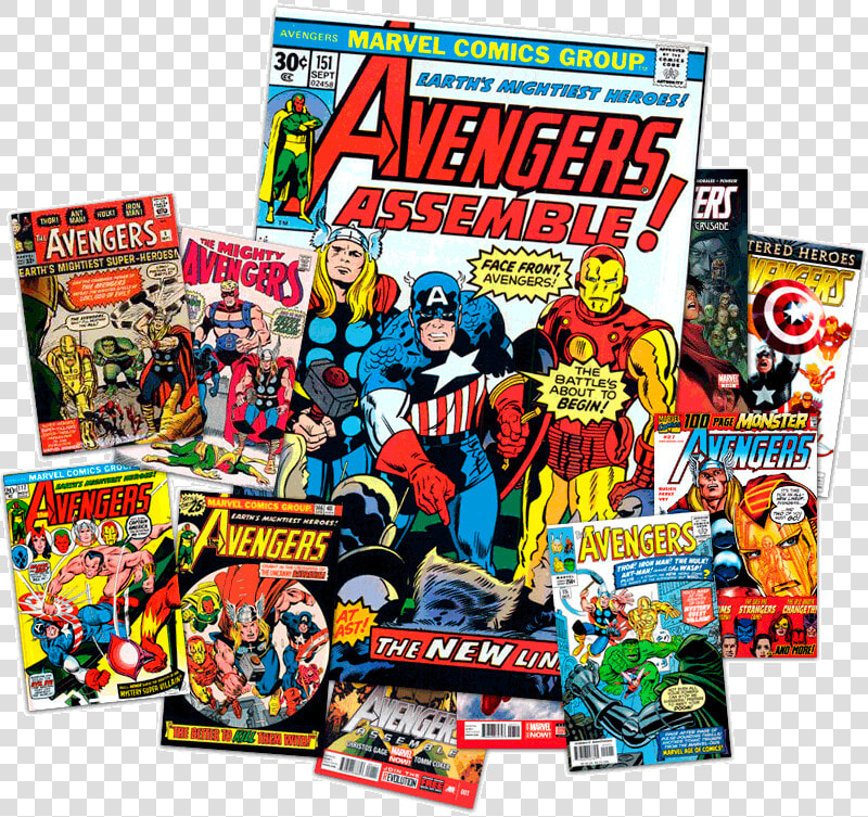 Avengers Comics   Marvel Avengers Old Comic  HD Png DownloadTransparent PNG