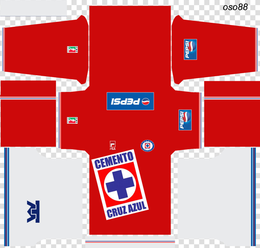 Cruz Azul Retro Rojo Cabanaxbox Es Xbox360 Y Pc Windows    Kit Cruz Azul Dream League Soccer  HD Png DownloadTransparent PNG