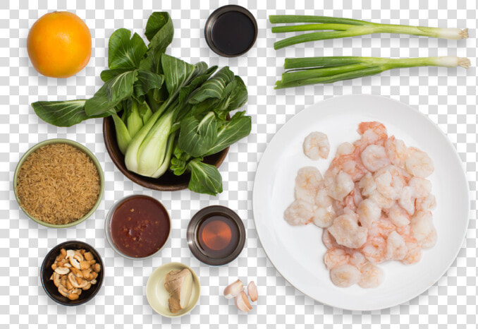 Stir fried Orange Shrimp With Baby Bok Choy  Brown   Superfood  HD Png DownloadTransparent PNG