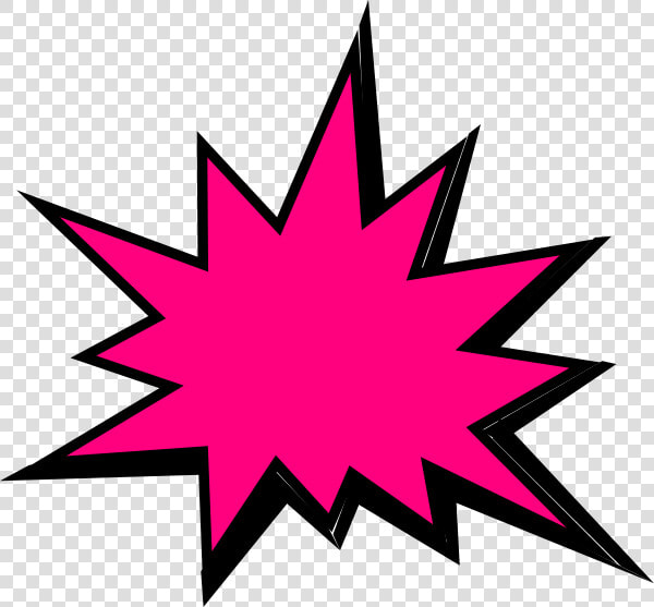 Pink Comic Pow Clip Art At Clker   Pow Comic Clipart  HD Png DownloadTransparent PNG