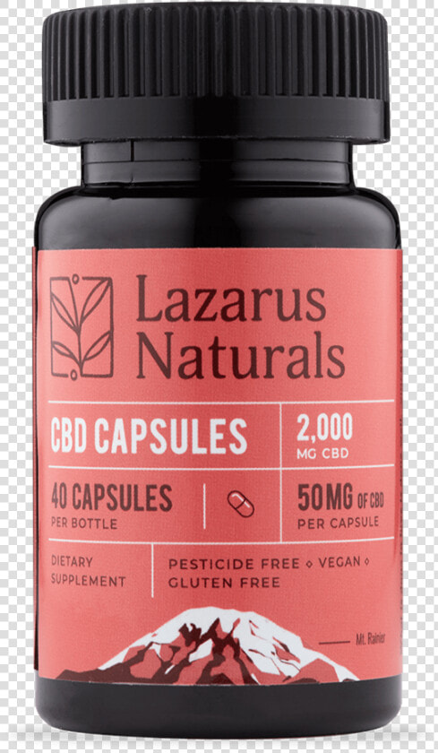 Lazarus Naturals 50mg Full Spectrum Cbd Capsules   Lazarus Naturals Cbd Capsules  HD Png DownloadTransparent PNG