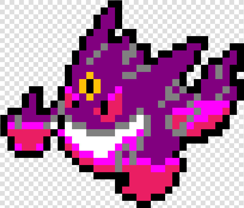 Mega Gengar Pixel Art   Png Download   Mega Pokemon Pixel Art  Transparent PngTransparent PNG