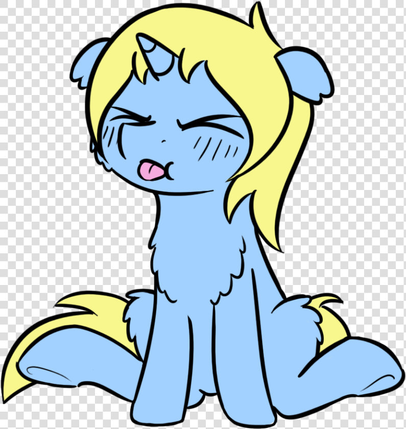 Blep  Chest Fluff  Cute  Eyes Closed  Female  Filly    Cartoon  HD Png DownloadTransparent PNG